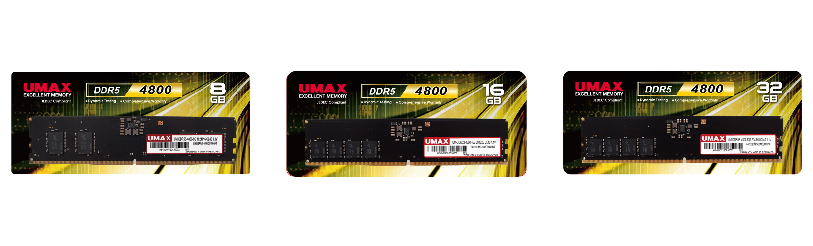 UMAXより、DDR5メモリーが登場！「DDR5-4800」シリーズ6製品